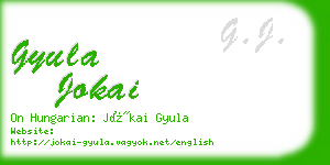 gyula jokai business card